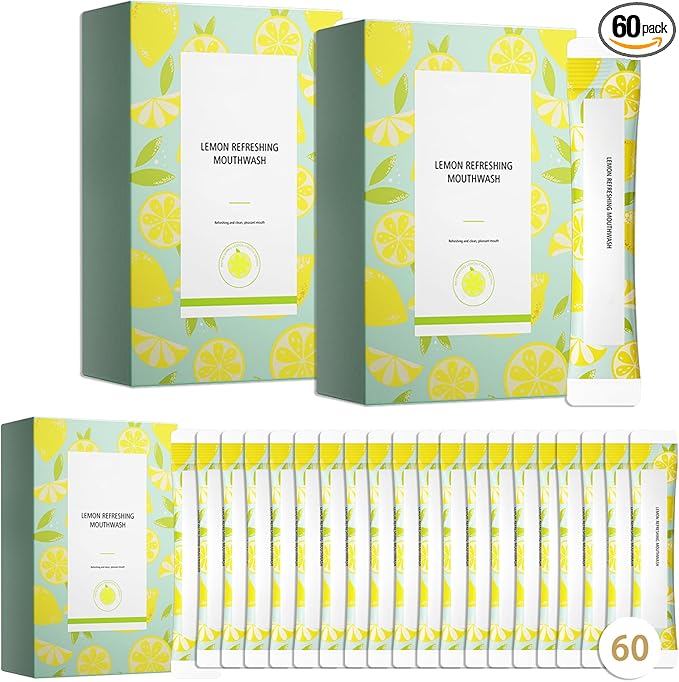 60PCS Travel Size Mouthwash,Portable Mini Mouthwash,Long-Lasting Freshness Travel Mouth Wash for Oral Care A26