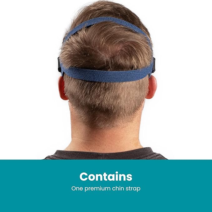 LifeSource Made in America Snoring Halo Chin Strap for CPAP Users, Chin Strap for Snoring Solution, Breathable, Adjustable, Latex Free, Comfortable Sleep Support for Men & Women