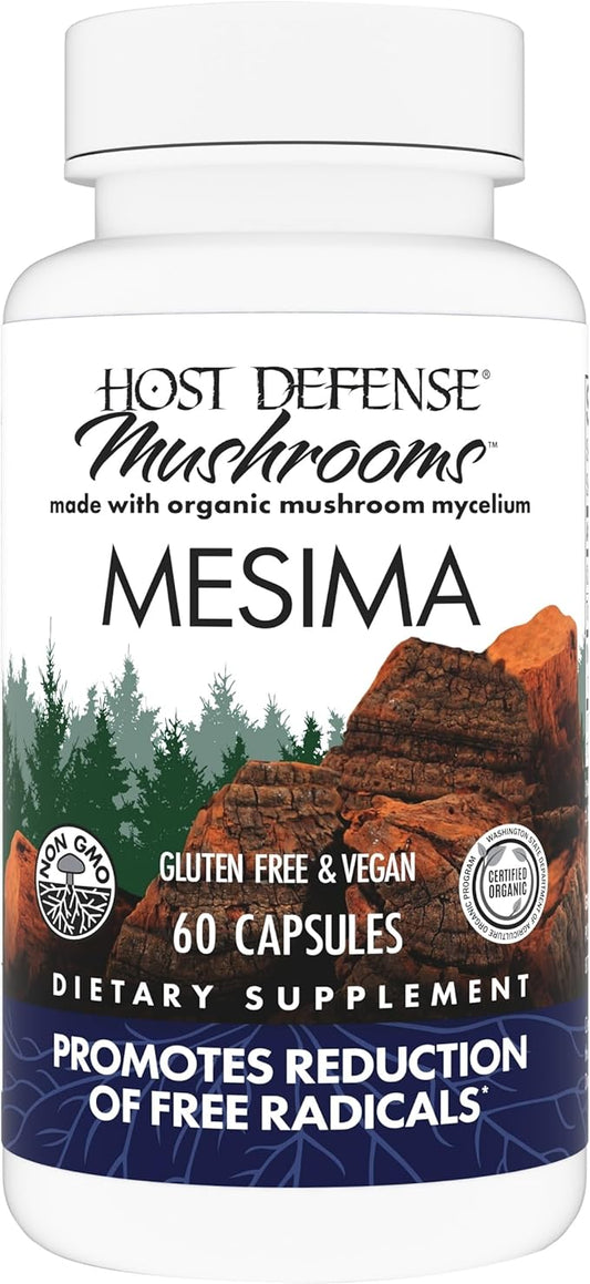Host Defense Mesima Capsules - Herbal Antioxidant Activity & Immune System Support Supplement - Mushroom Supplement to Support Balanced Immune Response - 60 Capsules (30 Servings)*