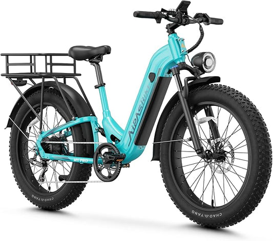 M1 Pro Electric Bike, 1800W Peak Motor Electric Bike for Adults, 48V 17.5Ah, 26'' x 4.0'' Fat Tire Electric Mountain Bike, Ebike with 85 Miles, 36MPH, 7 Speed 110Nm and Dual Suspension