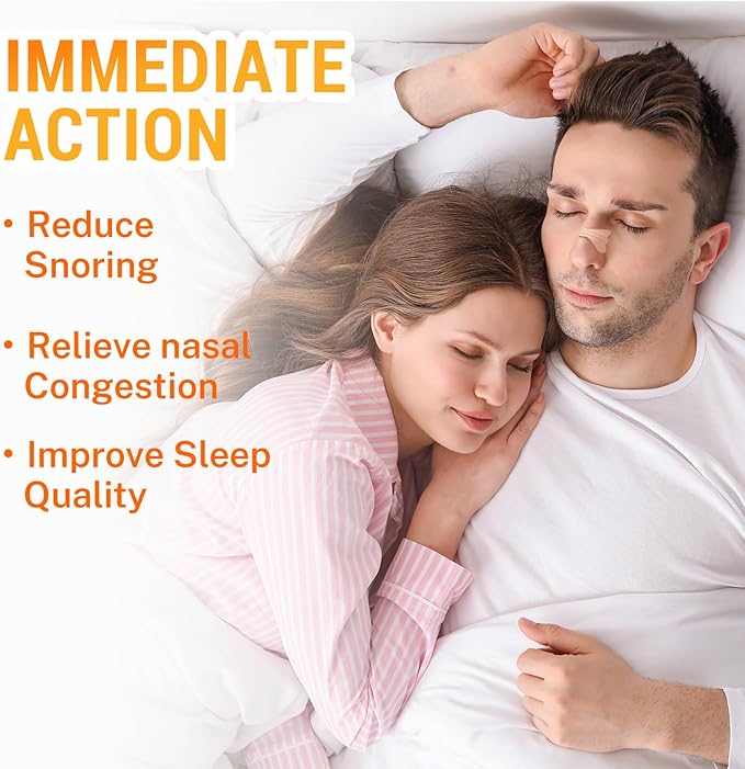 30Pcs Nasal Strips Anti Snoring, Extra Strength Nose Strips Breathing, Nose Tape for Sports and Sleep, Anti Snoring Strips Help Stop Snoring and Nasal Congestion Relief
