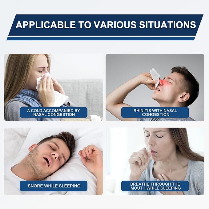 100PCS Nasal Strips for Snoring, Nose Strips for Breathing, Snore Stopper, Nasal Congestion Relief, and Better Sleep Aid