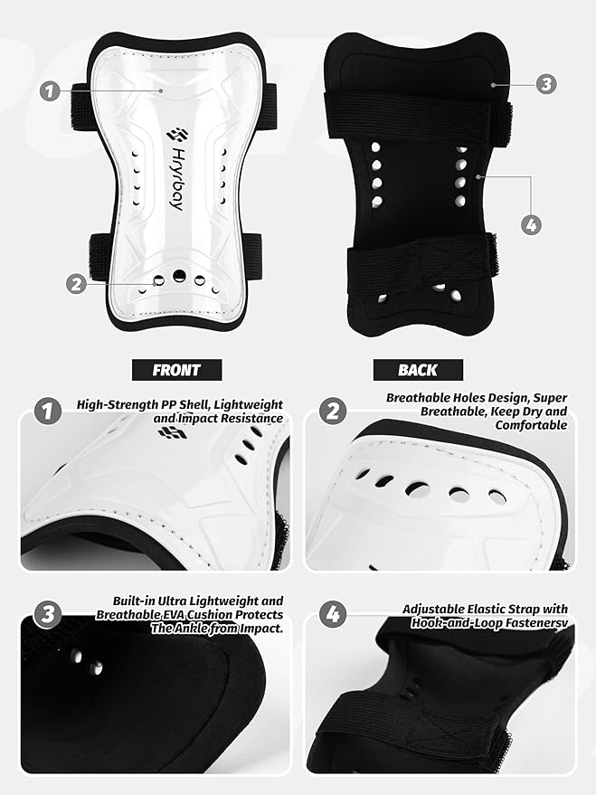 Kids Soccer Shin Guards and Socks Toddler Soccer Shin Pads Protective Defender Gear for 3-15 Years Old Youth Boys Girls