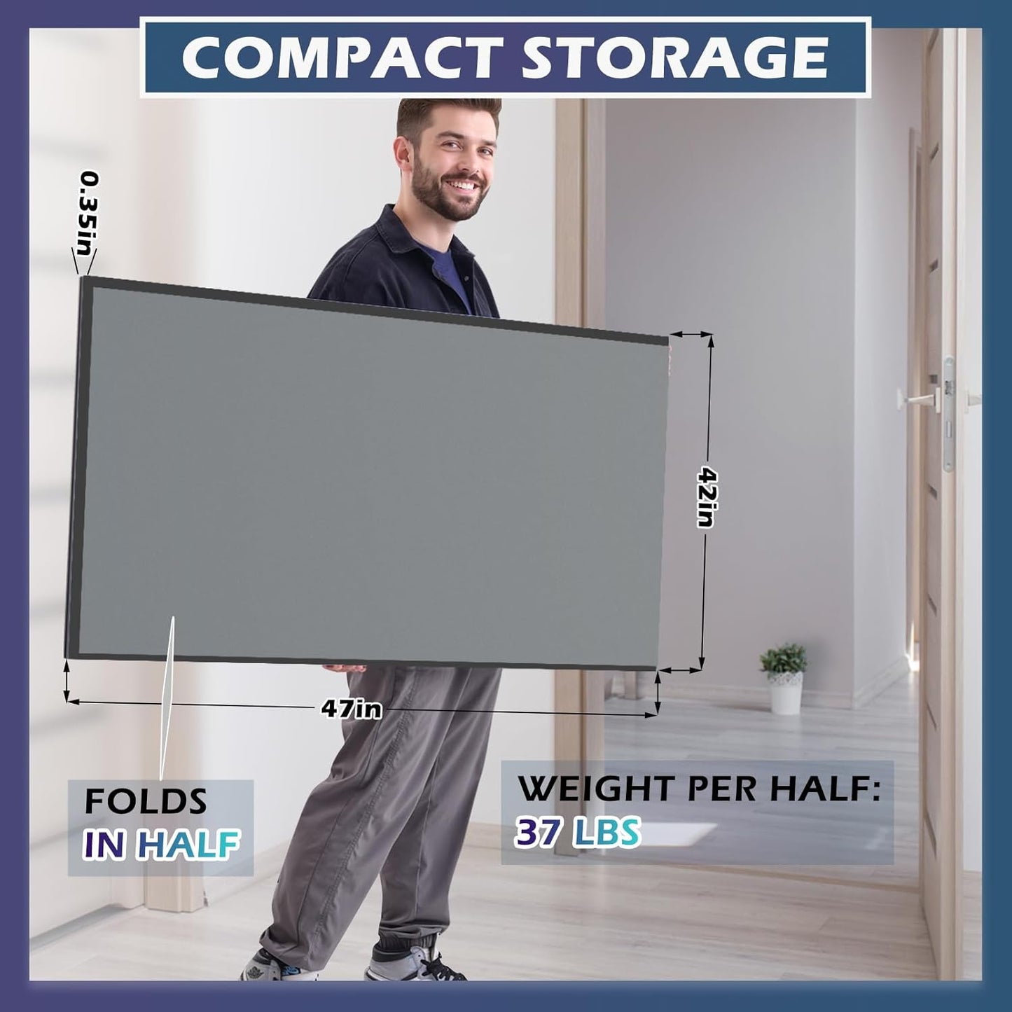 7FT Ping Pong Table Top with Net Set for Pool Table, Foldable Ping Pong Table Topper, Portable Table Tennis Conversion Top Includes Foam Padding for Protection, Easy Conversion