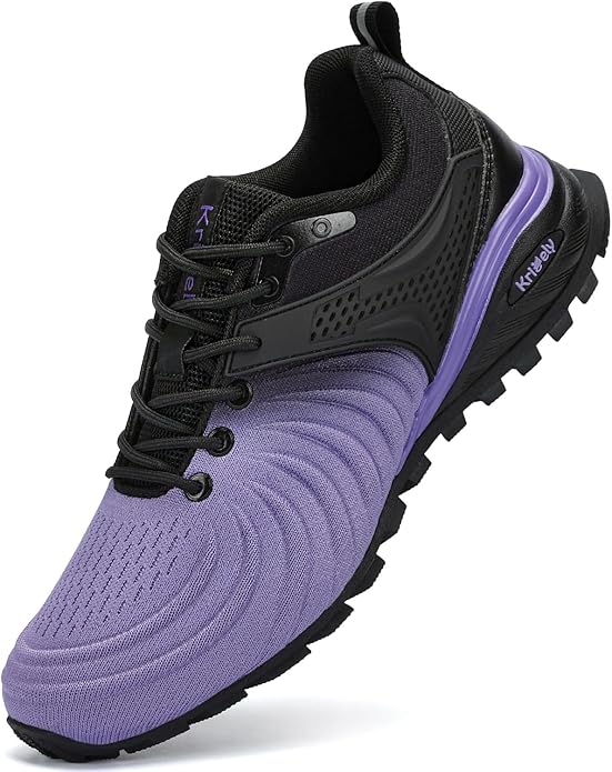 Kricely Men's Walking Shoes Breathable Lightweight Fashion Sneakers Non Slip Sport Gym Jogging Trail Running Shoes