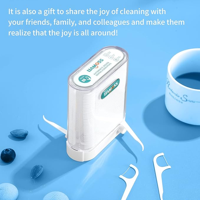 Dental Floss Dispenser-Adult Unbreakable and Shred-Resistant Flossers-188 Count Professional Toothpicks Sticks-Perfect Dental Tools for Super Clean Teeth