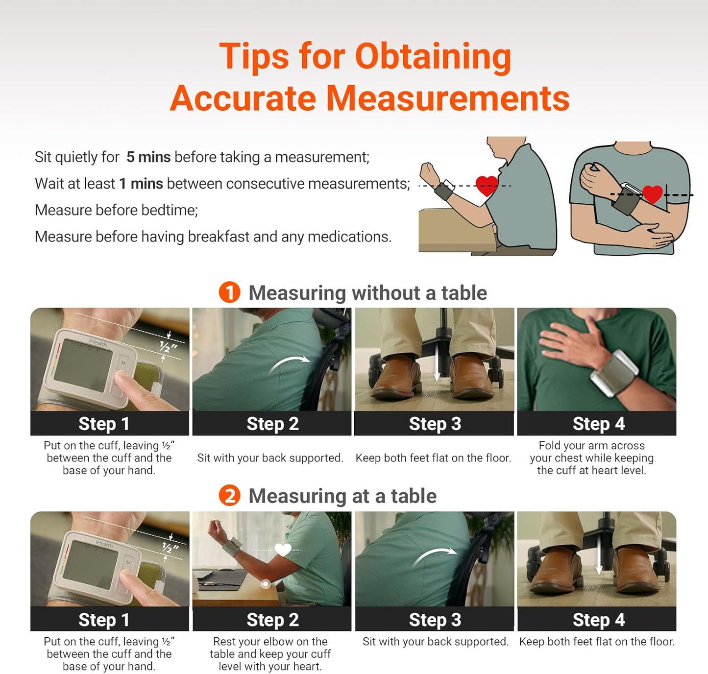 iHealth Push Wrist Blood Pressure Monitor, Digital Bluetooth Blood Pressure Machine with Large Display and Portable Carrying Case for at Home and Travel Use