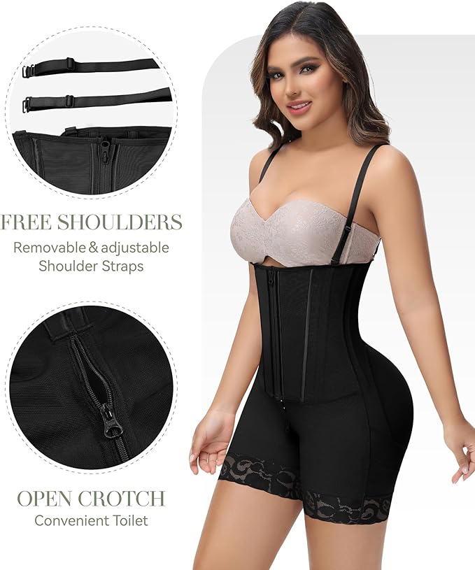 M MYODRESS Fajas Colombianas Moldeadoras Shapewear for Women Tummy Control Body Shaper Post Surgery Compression Garment