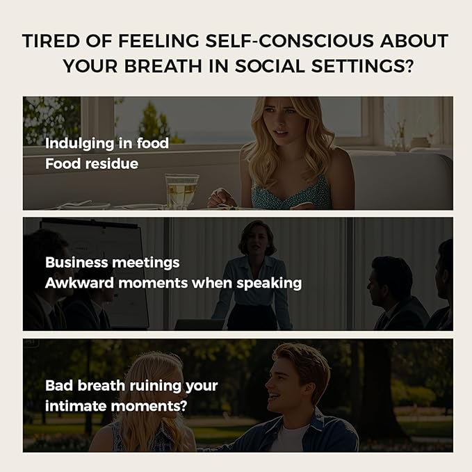 Smart Electric Oral Spray - Mouth Spray Fresh Breath, Cool Mint Breath Spray, Mouth Freshener Spray, Rechargeable, Alcohol Free, With 8 Pods (Classic+8 Bombs)