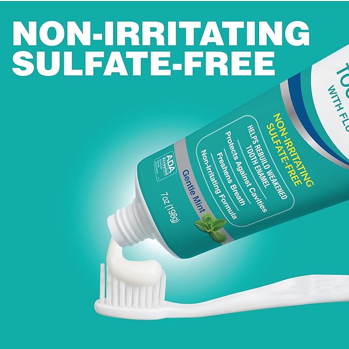 CloSYS Fluoride Toothpaste, 7 Ounce, Gentle Mint, Whitening, Enamel Protection, Sulfate Free