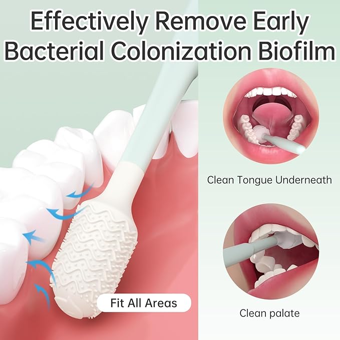 Oral Mucosal Cleaner|Silicon Oral Care Cleaner|Gum Massager with Air Bag(1 pc)