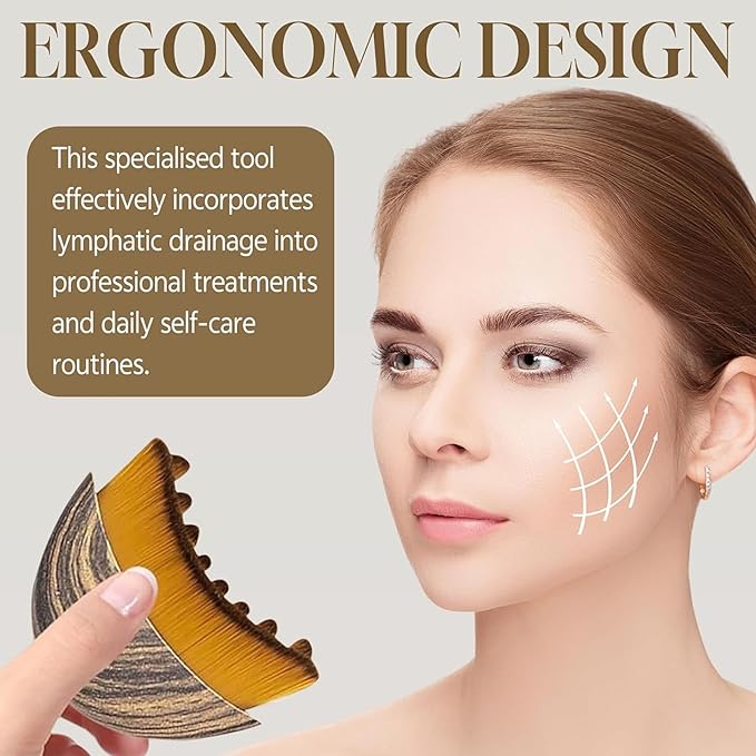 Lymphatic Drainage Massager Lymphatic Contour Face Brush Double Chin Reducer Lymphatic Drainage Brush