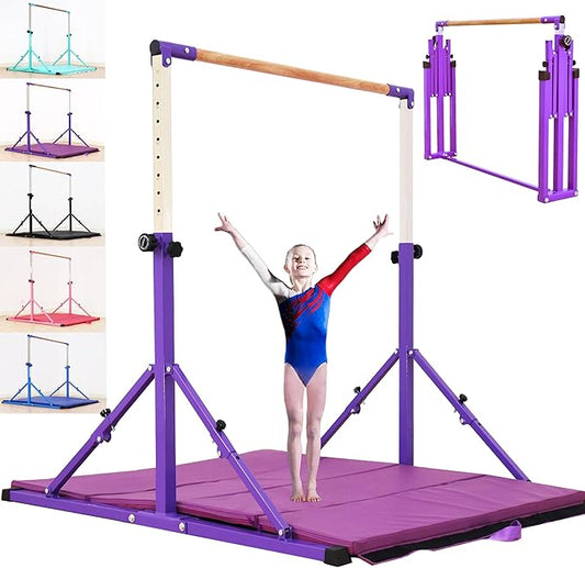 4FT/5FT Gymnastic Bar Set Gymnastics Horizontal Bar Gymnastics Kip Bar for Kids Home Use
