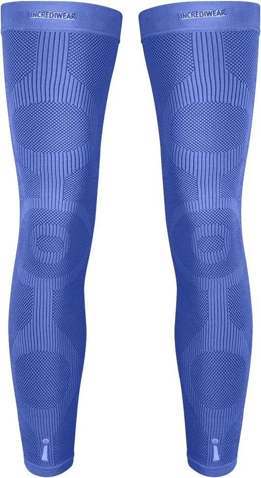Incrediwear Leg Sleeve 2pk – Full Length Long Leg Sleeve for Leg Pain Relief & Muscle Recovery, Helps Reduce Swelling & Inflammation, Promotes Circulation, Leg Sleeves for Men & Women (Royal, X-Large)