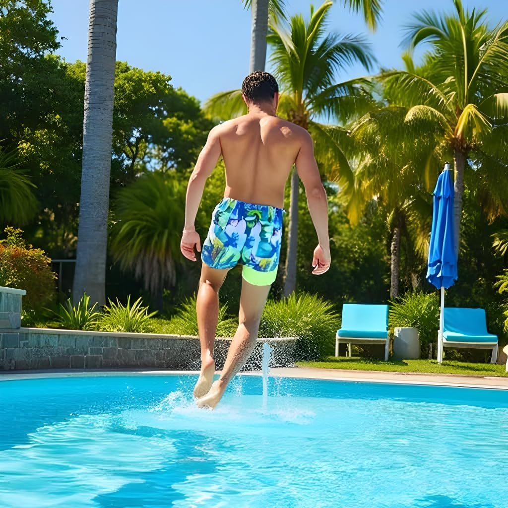 INGEAR Men's Athletic Stretch Workout Shorts Gym Quick Dry Running Trunks Boxer Lining