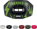 DAMAGE CONTROL Youth Football Mouth Guard – Breathable No Boil Mouthpiece, Protects Lips & Teeth, Works with Braces, Includes Helmet Strap – Sports Gear & Accessories (Charged Up)