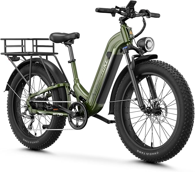 M1 Pro Electric Bike, 1800W Peak Motor Electric Bike for Adults, 48V 17.5Ah, 26'' x 4.0'' Fat Tire Electric Mountain Bike, Ebike with 85 Miles, 36MPH, 7 Speed 110Nm and Dual Suspension