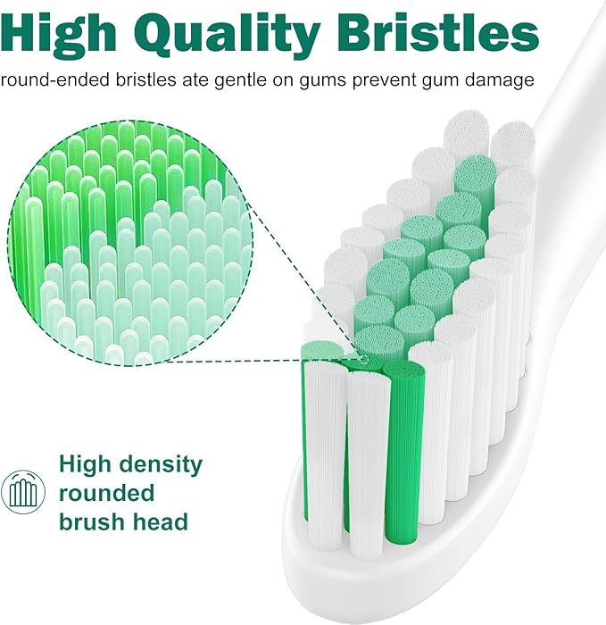 Replacement Toothbrush Heads for Philips Sonicare Replacement Brush Heads Medium Soft Dupont Bristles Electric Toothbrush Replacement Heads Fit E-Series Essence Xtreme Elite Advance, 4 Pack