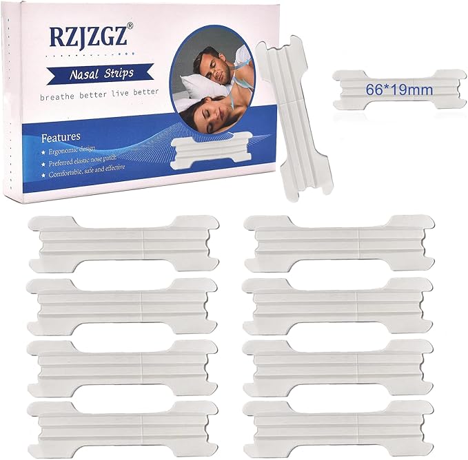 RZJZGZ Clear Large Nasal Strips for Snoring Transparent Nose Strips for Breathing Extra Strength Snore Strips to Open Nasal Passages (110Pack)