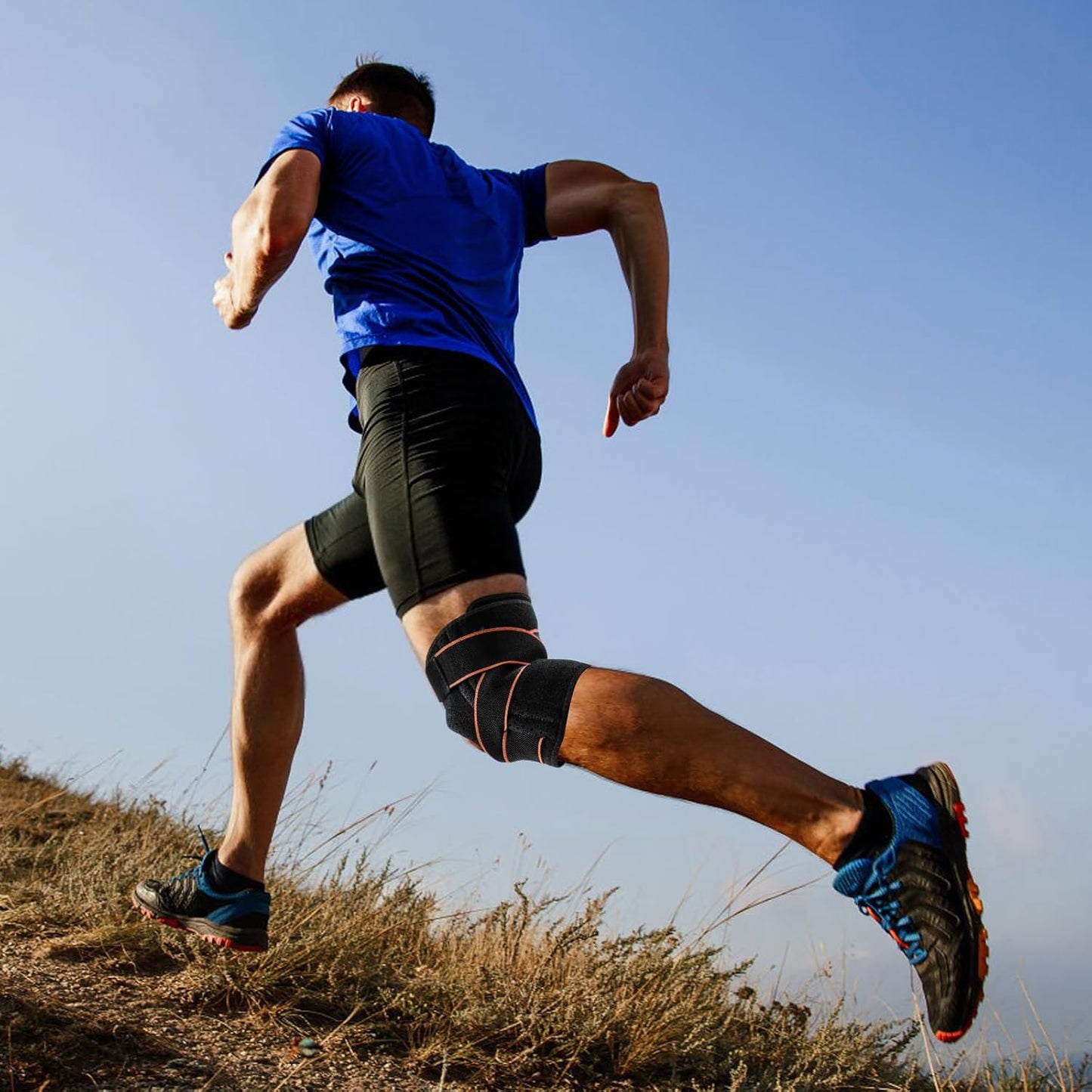 ABYON Adjustable Knee Braces for Knee Pain with Side Stabilizers for Men Women Relieve Meniscus Tear, ACL, LCL, MCL, Arthritis, Non Slip Knee Support for Joint Pain Relief, Injury Recovery