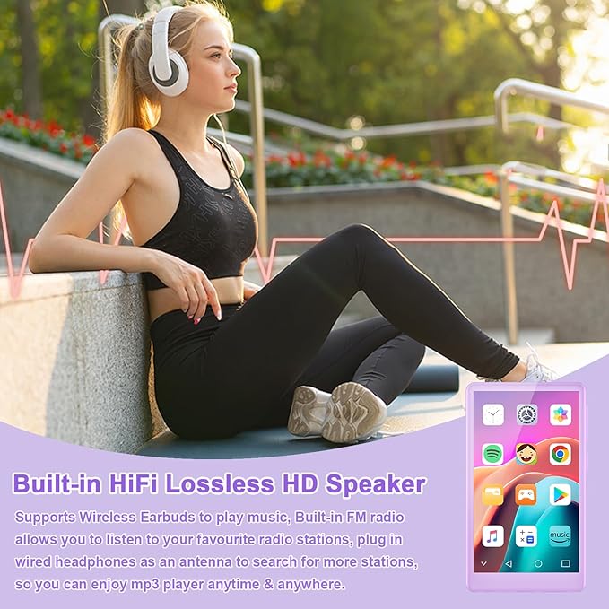 96GB MP3 Player with Bluetooth and WiFi, 4.1" Touch Screen, Silicone Protective case, Octa-core, MP4 MP3 Player for Spotify, Pandora, 96GB Storage Up to 1Tb, Android Music Player for Parental Control