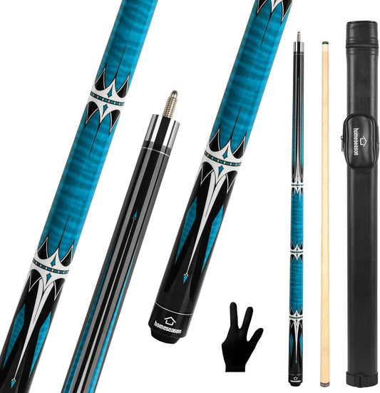 HomeSeason Pool Cue Stick 57" Billiard Cue Sticks Professional Low Deflection Pool Sticks