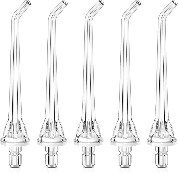 COSLUS Original Water Flosser Replacement Tips: Replacement Heads Compatible with COSLUS, Aquasonic, Nicwell, Oralfree, WELLFINE, Hangsun, Tovendor Water Dental Pick, Flosser Accessory, 5 Classic Tips
