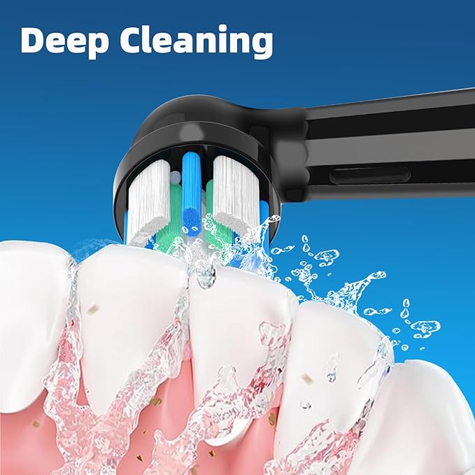 iO Replacement Heads Compatible with Oral B iO, for Oral B iO 2/3/4/5/6/7/8/9/10 Series Electric Toothbrushes, Medium Softness for Protect Teeth and Gums, 10 Black