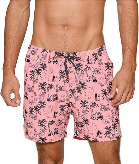 INGEAR Men's Athletic Stretch Workout Shorts Gym Quick Dry Running Trunks Boxer Lining