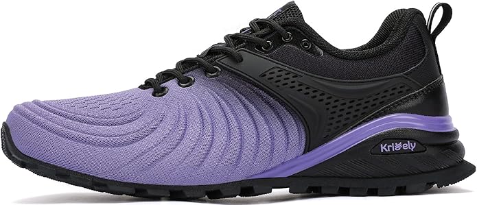 Kricely Men's Walking Shoes Breathable Lightweight Fashion Sneakers Non Slip Sport Gym Jogging Trail Running Shoes