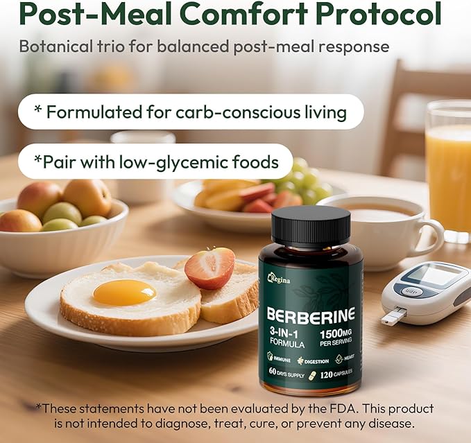 Liposomal Berberine Supplement 1500mg - Glucose Balance & Metabolic Support with Ceylon Cinnamon & Bergamot - Advanced Natural Weight Management, 120 Capsules for 60-Day Supply