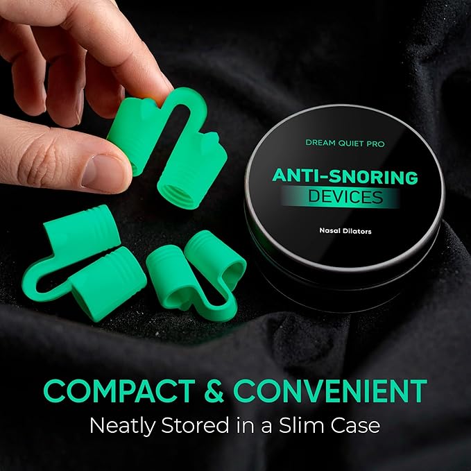 Anti Snoring Devices – Nasal Dilators - Nose Clips for Snore Relief & Better Sleep – Comfortable Silicone Snore Stopper – Anti Snoring Nose Vents – 8 Pack