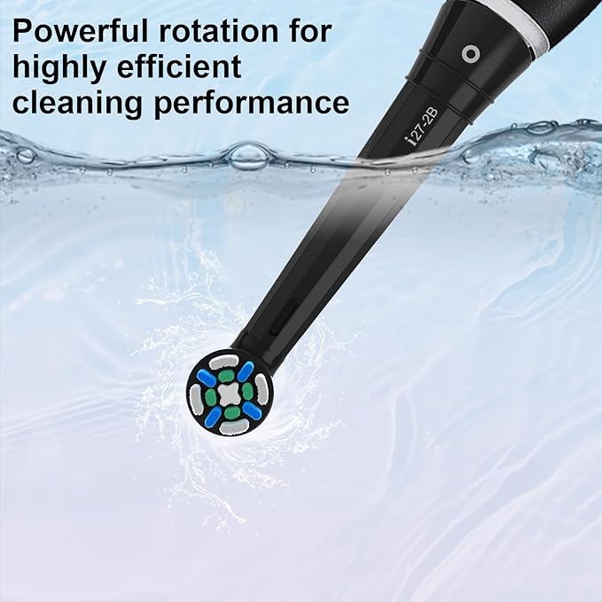 10PCS Replacement Heads Compatible with Oral B iO 3 4 5 6 7 8 9 10 Series Electric Toothbrush,Toothbrush Heads Compatible with Oral B iO Replacement Heads, Medium Bristles for Effective Cleaning,BLACK