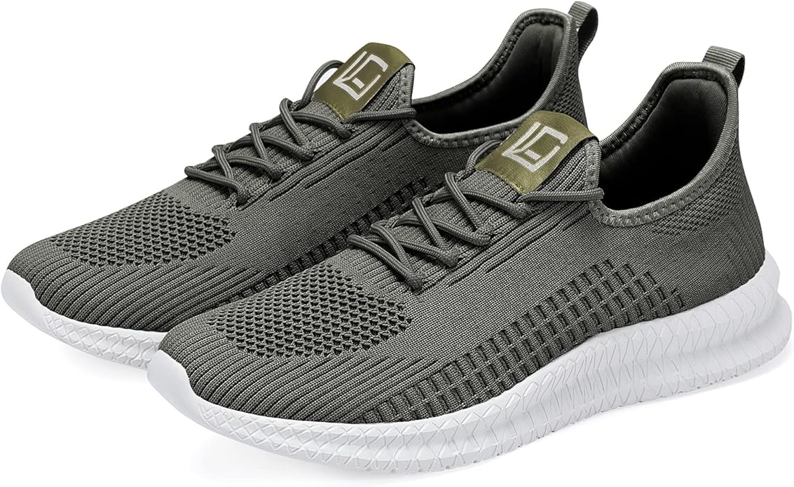 LCGJR Men's Running Shoes Ultra Lightweight Breathable Comfortable Walking Shoes Casual Fashion Sneakers Mesh Workout Shoes
