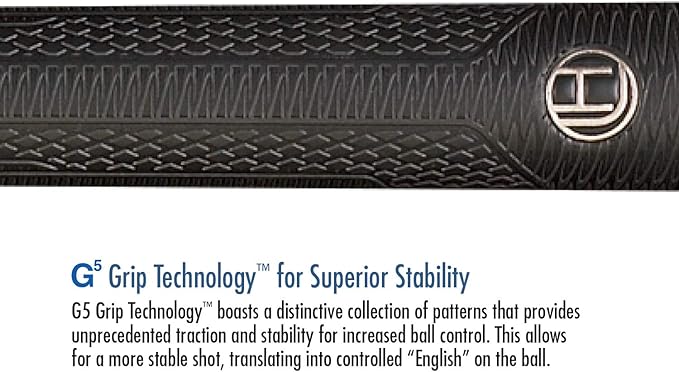 Lucasi Hybrid LHC97 Natural Birds-Eye Maple with Blue Crushed Velvet Inlays Technology Cue