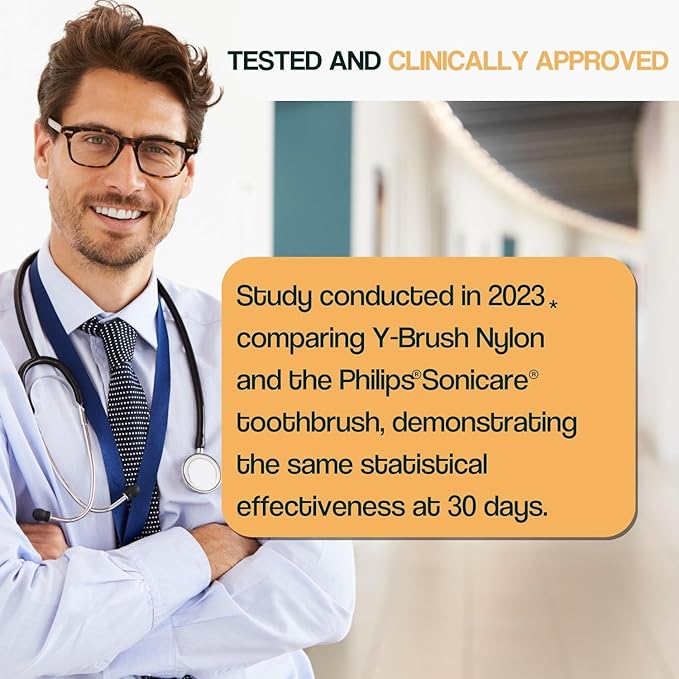 Y-Brush New Ultra Premium 2025 - Sonic Toothbrush 6 Brushing Modes - 6-Month Battery with USB-C, Advanced Plaque Removal, Whitening Technology, Clinically Proven - Adult