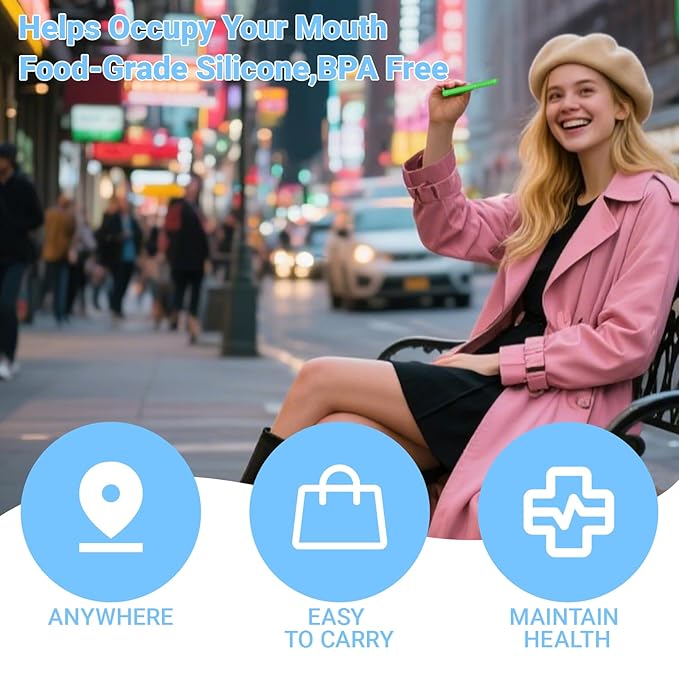 3Pcs Essential Oil Breath Stick for Fresh Breath – Reusable Aromatherapy Breath Stick with 9 Replacement Cores, Portable for Travel, Office（Green）