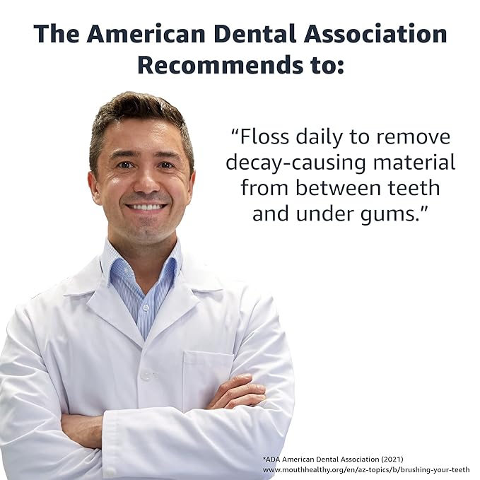 Amazon Basics Mint Dental Flosses, 540 Count, 6 Packs of 90