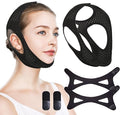Chin Strap for Sleeping - Effectively Reduce Snoring, Breathing Aid for Snoring，Chin Strap for Users to Keep Mouth Closed, Anti Snore Chin Strap with Adjustable & Breathable Fabric.(2Pack Black/M)
