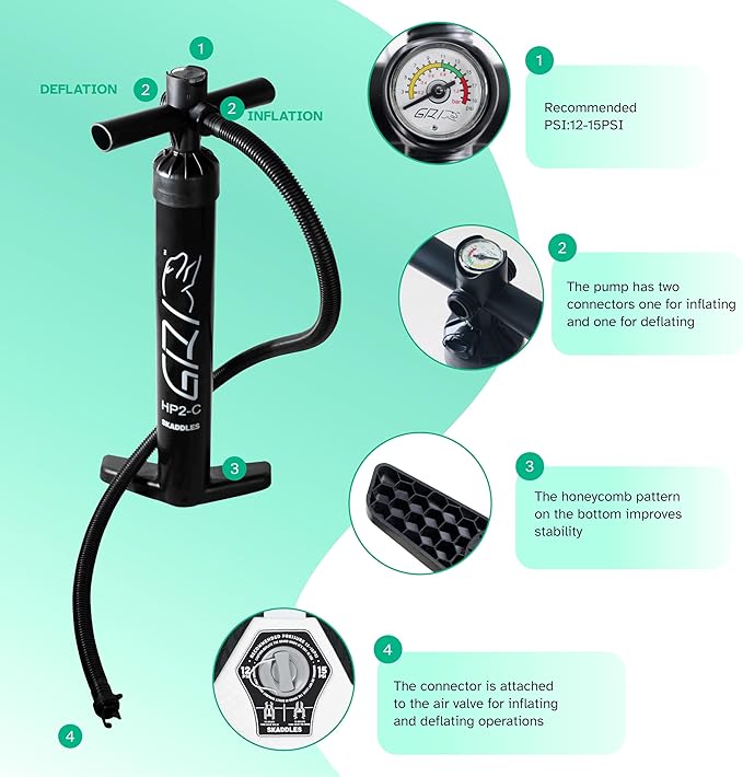 10’6’’ Portable Inflatable Stand Up Paddle Board (SUP) for Adults and Youth with Non-Slip Deck – Complete Accessories Kit, Perfect for Fishing, Yoga, Fitness & Family Fun