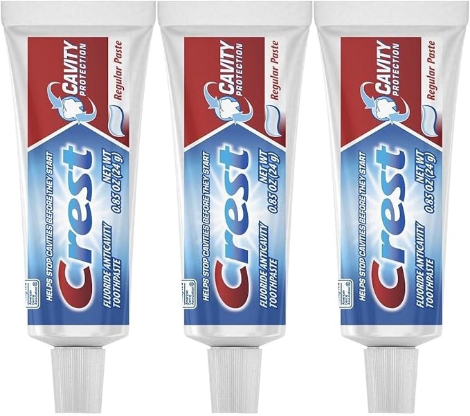 Sandhill Tools Travel Size Crest Toothpaste Bulk Amenities and Toiletries for Hotel, Vacation Rental and Airbnb 50 Pack, 0.85 fl oz Tubes