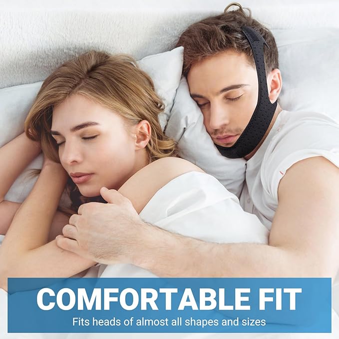 Chin Strap for Cpap Users Anti Snoring Devices 2 Pack,Chin Strap for Sleeping, Anti Snore Chin Strap, Chin Strap for snoring, Chin Strap for Sleeping,Effectively Reduce Snoring,