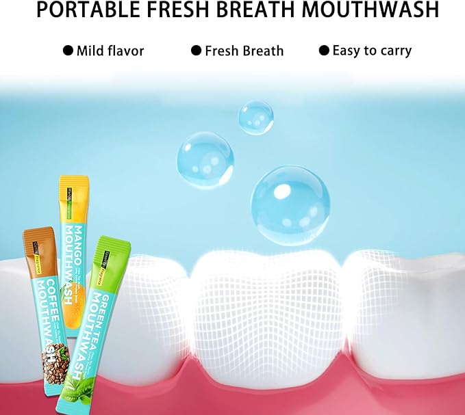 60PCS Travel Size Mouthwash,Portable Mini Mouthwash,Long-Lasting Freshness Travel Mouth Wash for Oral Care A2