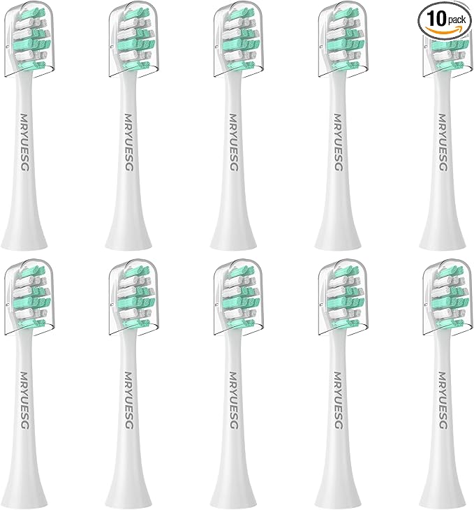 MRYUESG Toothbrush Replacement Heads Compatible with Philips Sonicare, 10 Pack, MRYUESG Electric Brush Head for Phillips Plaque Control
