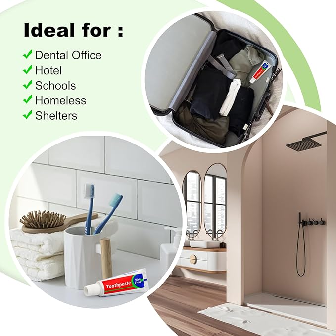 150pcs Travel Size Toothpaste Bulk, 0.88oz/25g Mint Mini Disposable Toothpaste for Hotel, Guests, Homeless, Charity