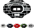 DAMAGE CONTROL Youth Football Mouth Guard – Breathable No Boil Mouthpiece, Protects Lips & Teeth, Works with Braces, Includes Helmet Strap – Sports Gear & Accessories (Unstoppable)