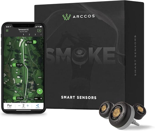 Arccos Smart Sensors: Automatic Golf Game Tracking System, A.I. Powered GPS Rangefinder & Smart Club Distances