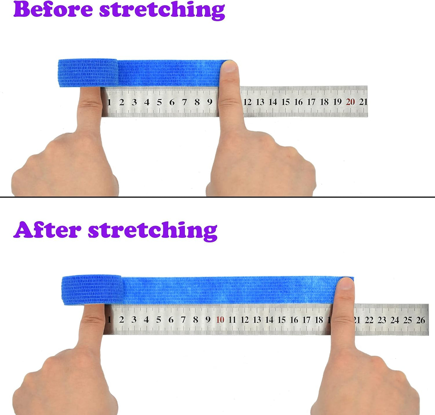 15 Pack Cohesive Wrap 1 Inch x 5 Yards Self Adherent Vet Tape for Pets, Elastic Self Adhesive Bandage Wrap for Sports, Finger, Wrist, Ankle (1 Inch, 15 Colors)