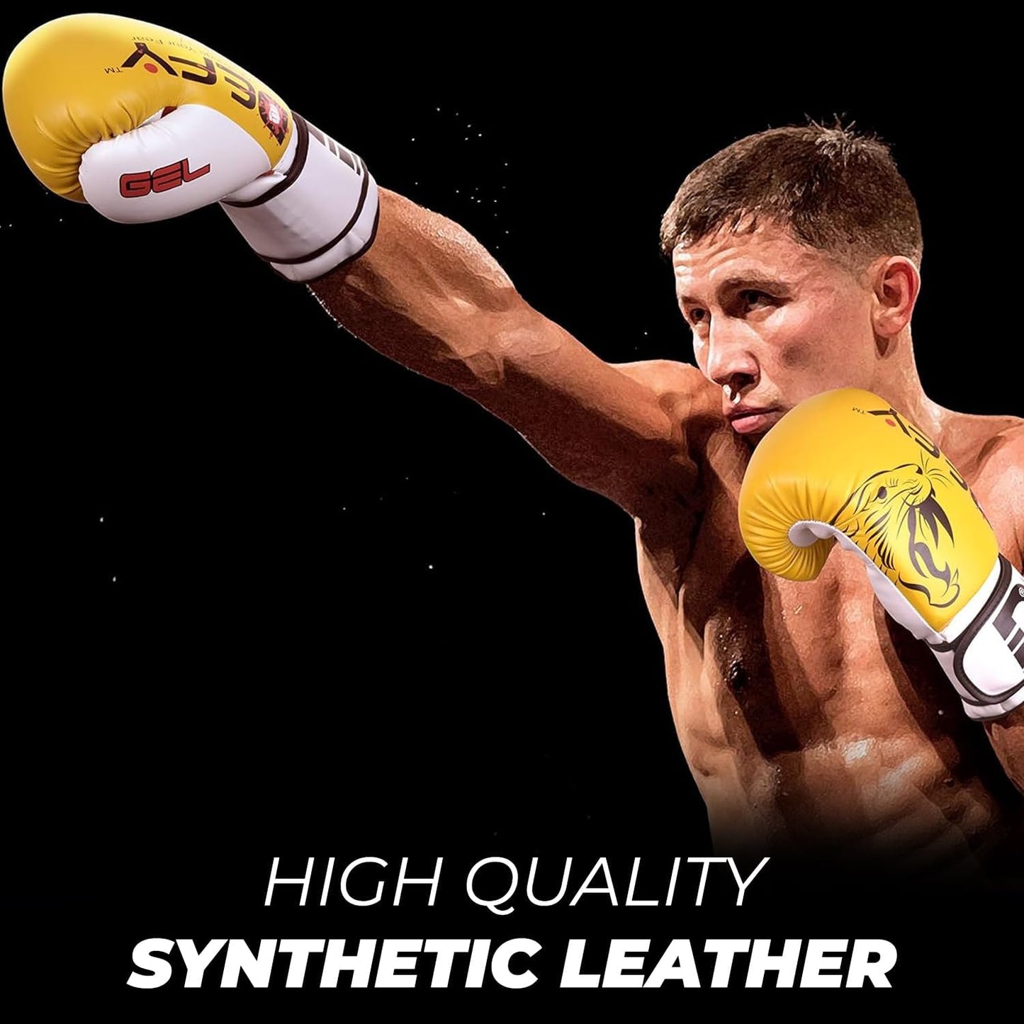 DEFY Boxing Gloves for Men & Women Training MMA Muay Thai Premium Quality Gloves for Punching Heavy Bags, Sparring, Kickboxing, Fighting Gloves Tiger Model