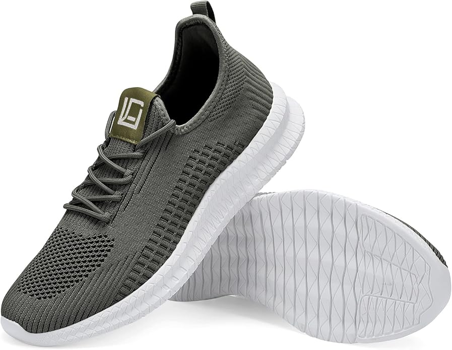 LCGJR Men's Running Shoes Ultra Lightweight Breathable Comfortable Walking Shoes Casual Fashion Sneakers Mesh Workout Shoes